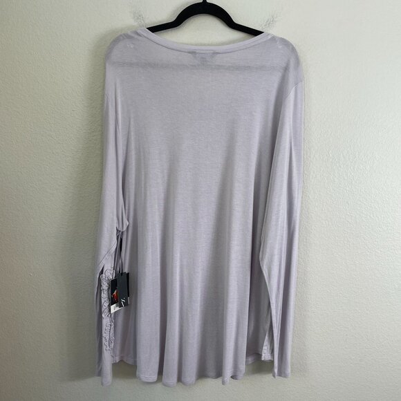 NEW Simply Vera Vera Wang Womens Plus 2X Embellished Long Sleeve Tunic Top - Picture 9 of 11